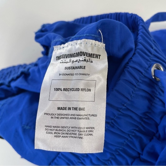 The Giving Movement Bright Blue Women's Nylon Windbreaker Pants Joggers Size XS - Picture 7 of 10